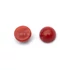 Bambuszkorall cabochon kő, kerek, piros, 5 mm, 2 db