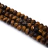 Tigrisszem rondella szál, fazettált, 5x8 mm, kb. 38 cm