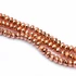 Hematit button szál, rosegold aranyozott, 18K, fazettált, 4x6 mm, kb. 38 cm