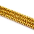 Hematit button szál, aranyozott, 18K, fazettált, 5x8 mm, kb. 38 cm