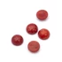 Bambuszkorall cabochon kő, kerek, piros, 6 mm, 2 db