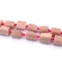 Pink opál hengeres szál, lapcsiszolt, 8x10 mm, kb. 38 cm