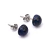 Lápisz, cabochon fülbevaló nemesacél szerelékkel, 8 mm
