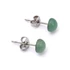 Aventurin cabochon fülbevaló nemesacél szerelékkel, 6 mm