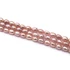 Édesvizi tenyésztett gyöngy szál, sötétrózsaszín, rizs, 4-4,5 mm, kb. 40 cm