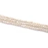 Édesvizi tenyésztett gyöngy szál, fehér, potato, 2-2,5 mm, kb. 40 cm