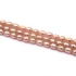 Édesvizi tenyésztett gyöngy szál, világosrózsaszín, rizs, 4-4,5 mm, kb. 40 cm
