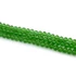 Kristály fazettált button szál, lime zöld, 6x5 mm, kb. 40 cm, 85-88 szem/szál