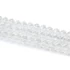 Kristály fazettált button szál, fehér, 10x8 mm, kb. 48 cm, 63-65 szem/szál