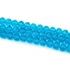 Kristály fazettált button szál, égkék, 10x8 mm, kb. 48 cm, 63-65 szem/szál