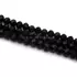 Kristály fazettált button szál, fekete, 8x6 mm, kb. 40 cm, 65-68 szem/szál