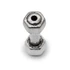 Súlyzó köztes dísz, ezüst szín, 17x6 mm, 1 db