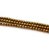 Hematit golyós szál, sötét arany szín, 3 mm, kb. 38 cm