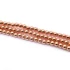 Hematit golyós szál, rosegold szín, 4 mm, kb. 38 cm