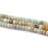 Amazonit rondella szál, multicolor, 4x6 mm, kb. 38 cm
