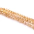 Kristály fazettált bicone szál, aranysárga AB, 4 mm, kb. 35 cm, 92-96 szem/szál