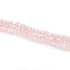 Kristály fazettált bicone szál, rózsaszín AB, 4 mm, kb. 35 cm, 92-96 szem/szál