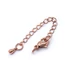 Lánchosszabbító kapoccsal, csepp véggel (rosegold), 73x3 mm, kapocs: 10 mm (1 db)
