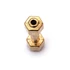 Súlyzó köztes dísz, rosegold szín, 17x6 mm, 1 db