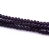 Kristály fazettált button szál, indigólila, 6x5 mm, kb. 40 cm, 85-88 szem/szál