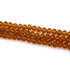 Kristály fazettált button szál, aranysárga, 6x5 mm, kb. 40 cm, 85-88 szem/szál