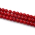 Bambuszkorall golyós szál, "A" minőség, piros, 6 mm, kb. 38 cm