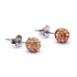 Pave disco gömb (rosegold) fülbevaló nemesacél szerelékkel, 6 mm