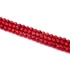 Bambuszkorall golyós szál, piros, fazettált, színezett, 3,5 mm, kb. 38 cm