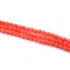 Bambuszkorall golyós szál, narancs, fazettált, színezett, 3,5 mm, kb. 38 cm
