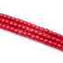 Bambuszkorall henger szál, piros, színezett, 3x3 mm, kb. 38 cm