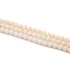 Bambuszkorall golyós szál, fehér, fazettált, 4,5 mm, kb. 38 cm