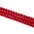 Bambuszkorall golyós szál, piros, színezett, 4 mm, kb. 38 cm
