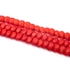 Bambuszkorall lencse szál, narancs, színezett, 7-8 mm, kb. 38 cm