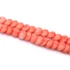 Bambuszkorall lencse szál, rózsaszín, színezett, 7-8 mm, kb. 38 cm