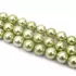 Shell pearl (világoszöld) golyós szál, 8 mm, kb. 38 cm