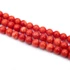 Jáde (pasztel piros) festett golyós szál, 6 mm, kb. 38 cm