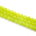 Jáde (zöldes sárga) festett golyós szál, 6 mm, kb. 38 cm
