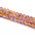 Jáde golyós szál, lila-sárga, színezett, 6 mm, kb. 38 cm