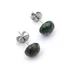 Rubin-zoizit cabochon fülbevaló nemesacél szerelékkel, 8 mm