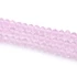 Kristály fazettált button szál, rózsaszín, 6x5mm, kb. 40 cm, 85-88 szem/szál