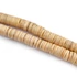 Gyöngyház natúr korong gyöngy, 8 mm, kb. 60 cm