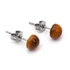 Tigrisszem cabochon fülbevaló nemesacél szerelékkel, 6 mm
