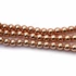 Hematit golyós szál, rosegold szín, 6 mm, kb. 38 cm