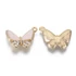 Babarózsaszín pillangó zománcos medál, 18,5x15,5 mm, 1 db